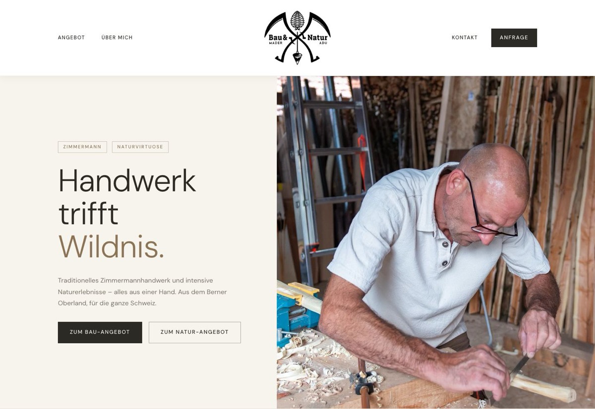 Website Bau und Natur